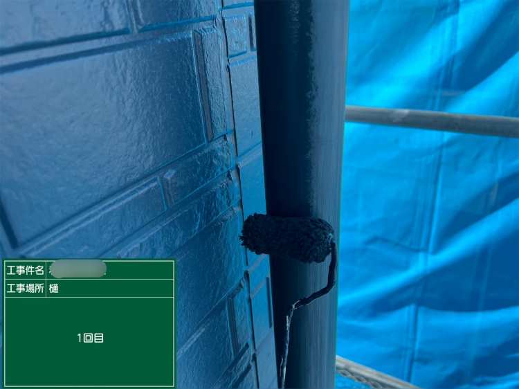 大阪市城東区戸建縦樋中塗り塗装