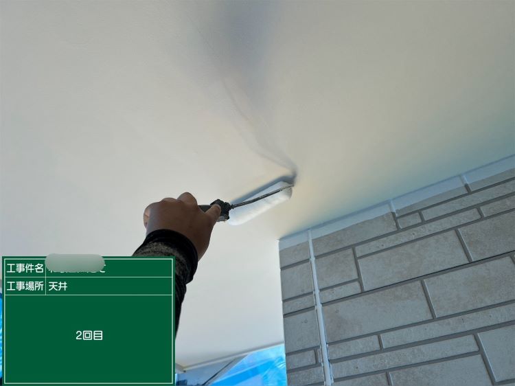 大阪市戸建軒天上塗り塗装