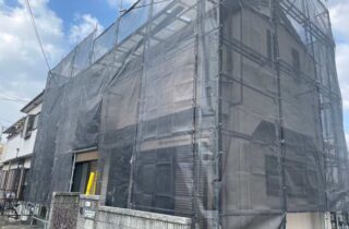 大阪市旭区戸建外壁塗装工事着工