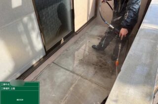 大阪市旭区戸建外壁塗装工事の高圧洗浄工事