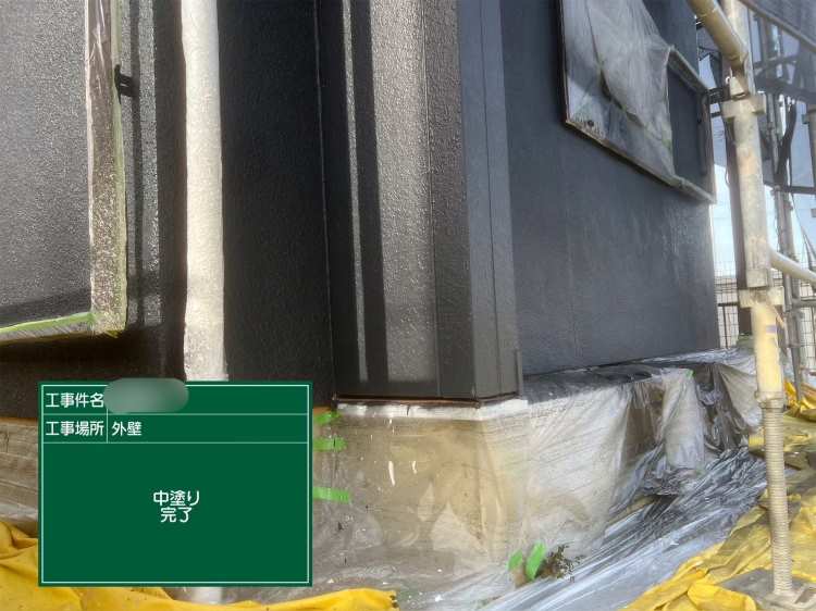 大阪市旭区戸建中塗り塗装完了